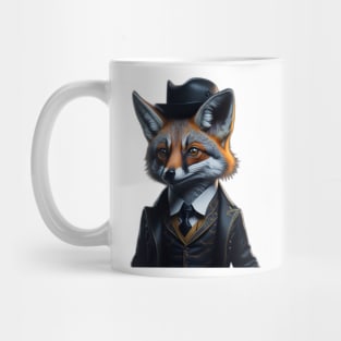 Cute Fox in a suit and top hat Mug